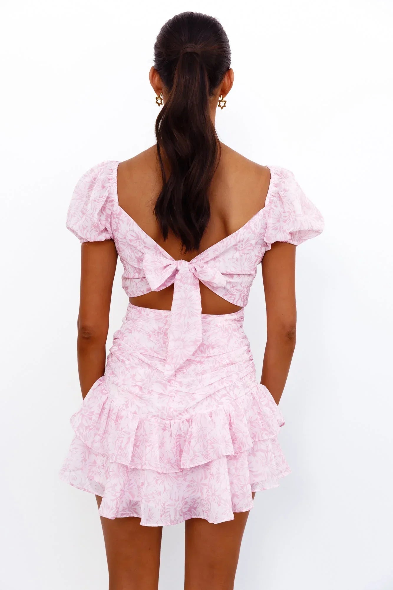 Cute Gaze Dress Pink