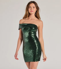 Maddy One-Shoulder Sequin Mini Dress