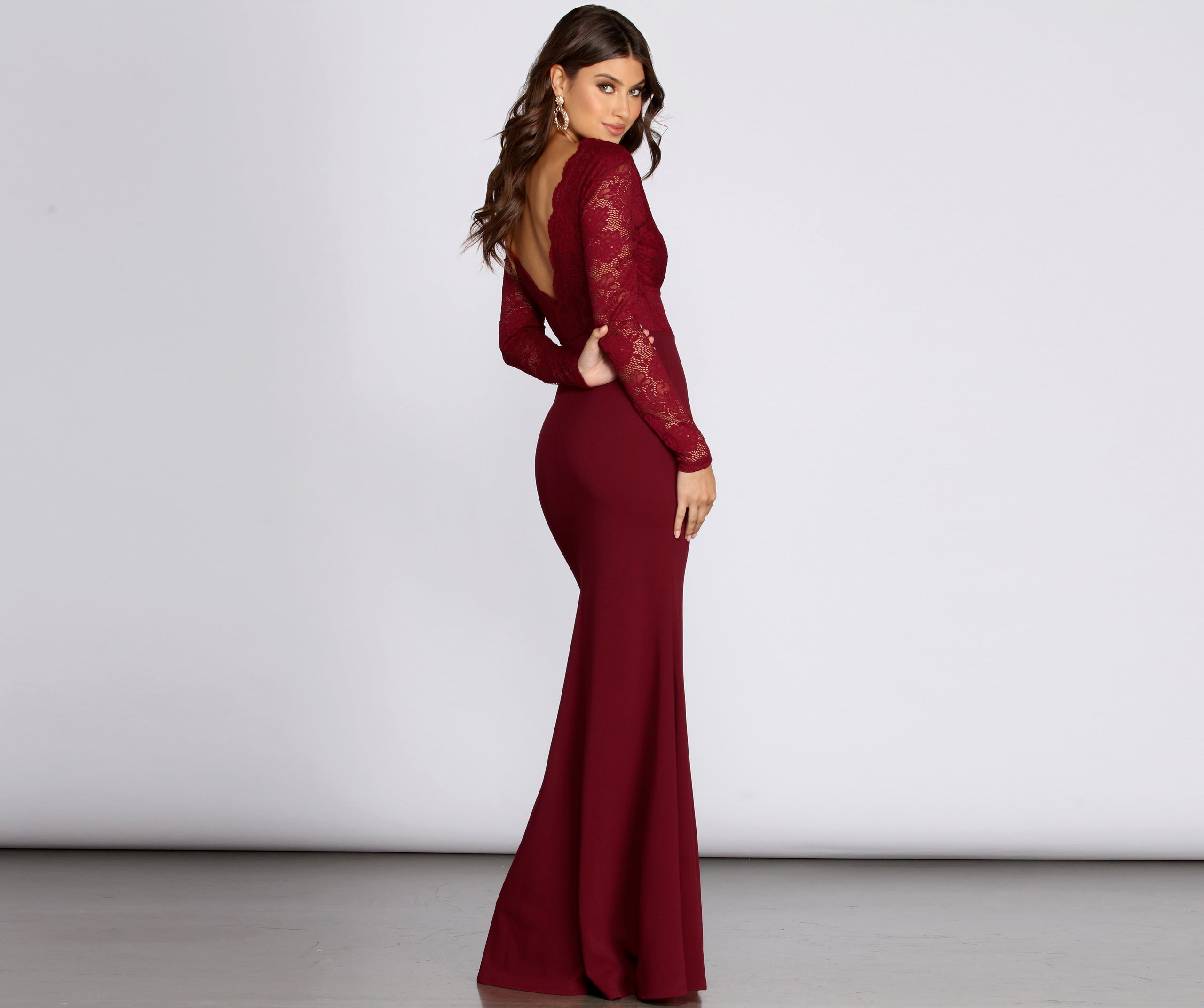 Luciana Formal Lace Mermaid Dress creates the perfect summer wedding guest dress or cocktail party dresss with stylish details in the latest trends for 2023!