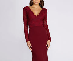 Luciana Formal Lace Mermaid Dress creates the perfect summer wedding guest dress or cocktail party dresss with stylish details in the latest trends for 2023!