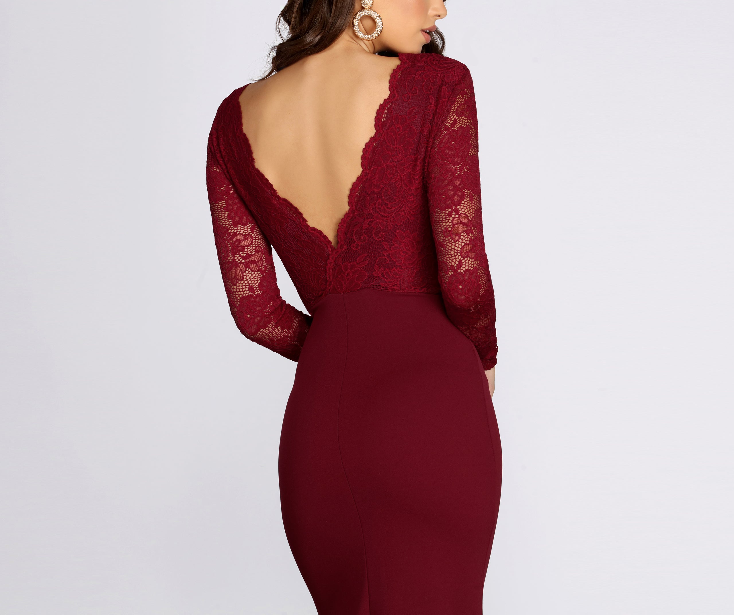 Luciana Formal Lace Mermaid Dress creates the perfect summer wedding guest dress or cocktail party dresss with stylish details in the latest trends for 2023!