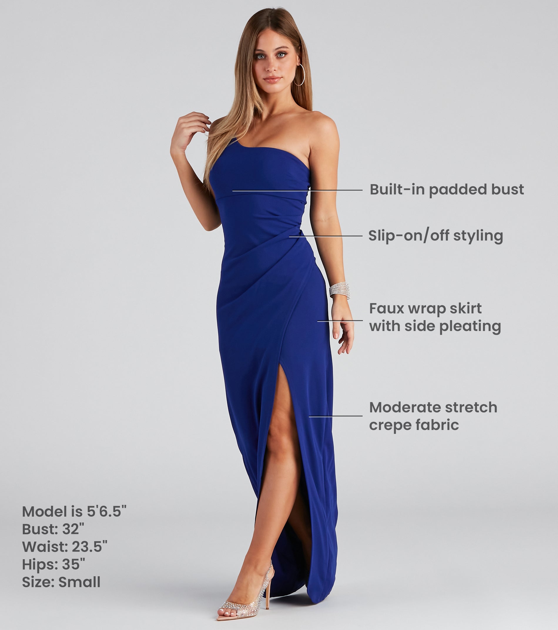 Iris One-Shoulder Crepe Dress creates the perfect summer wedding guest dress or cocktail party dresss with stylish details in the latest trends for 2024!