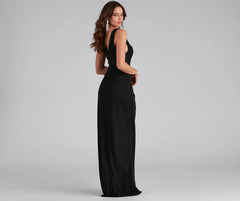 Viv Formal Crepe Wrap Dress