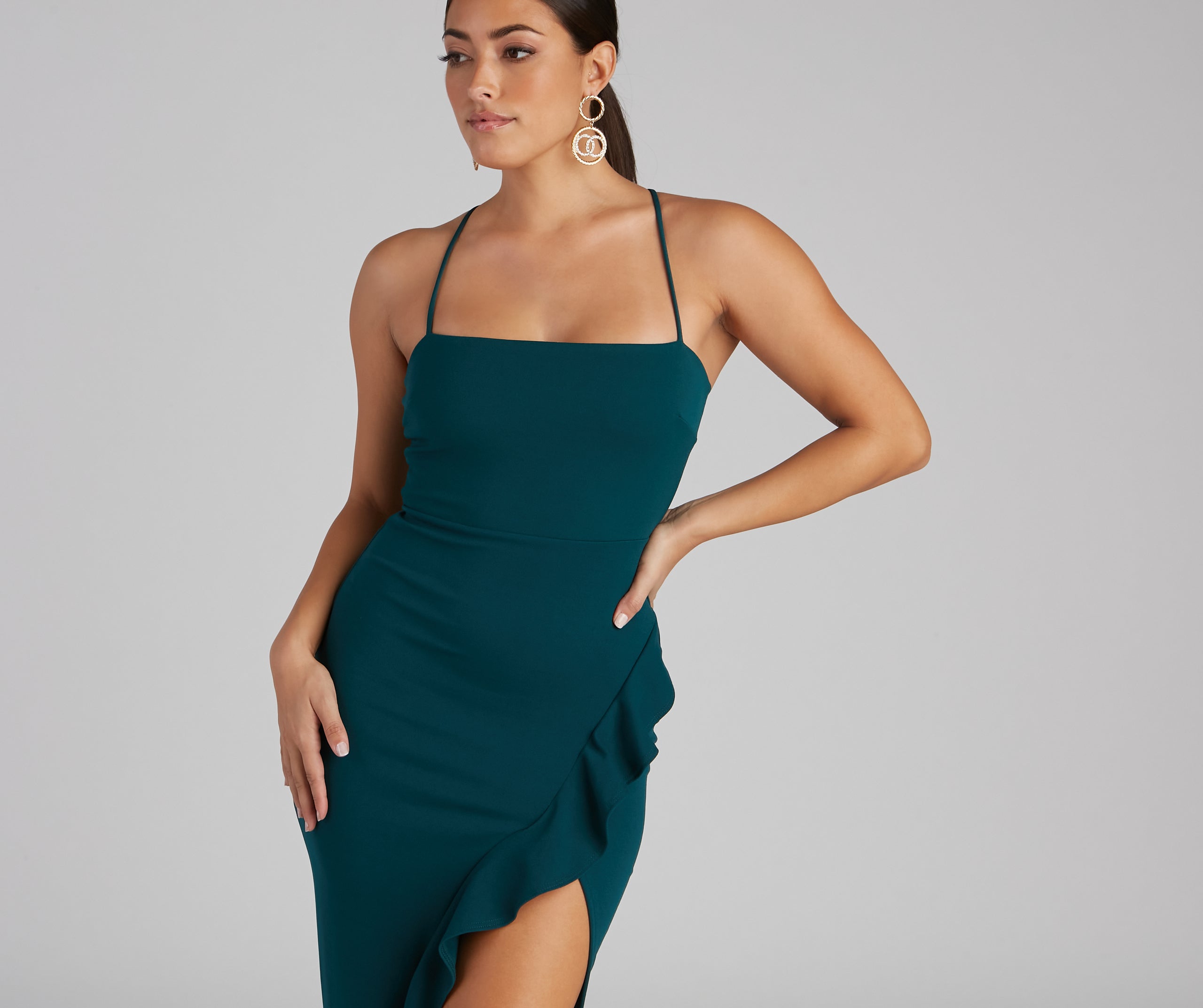 Whether it's the color or silhouette of the Tiffany Sleeveless High Slit Formal Dress, this bridesmaid dress is a gorgeous pick for a maid-of-honor or to create a bridal party look ready to celebrate!