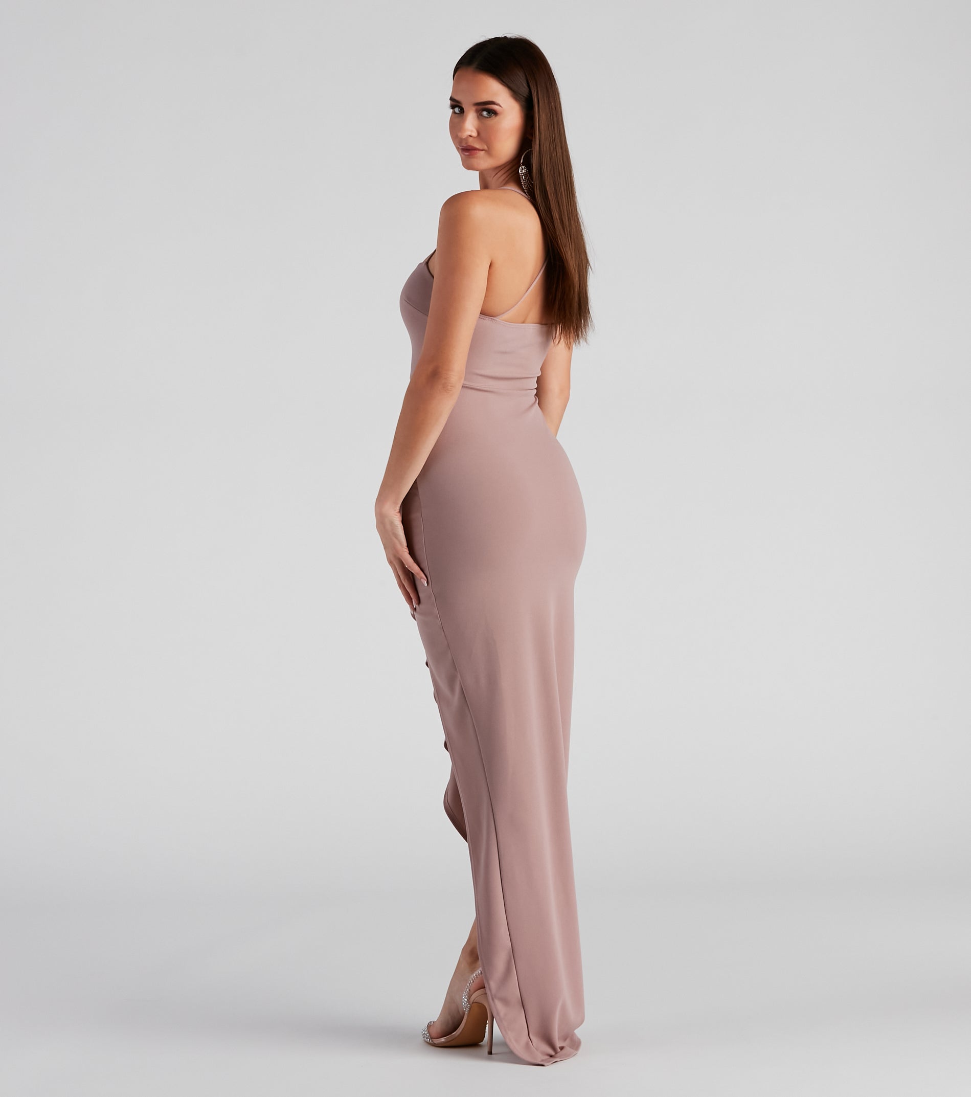 Tiffany Sleeveless High Slit Formal Dress is a gorgeous pick as your formal dress for wedding guests, fall bridesmaids, or military birthday ball attire!