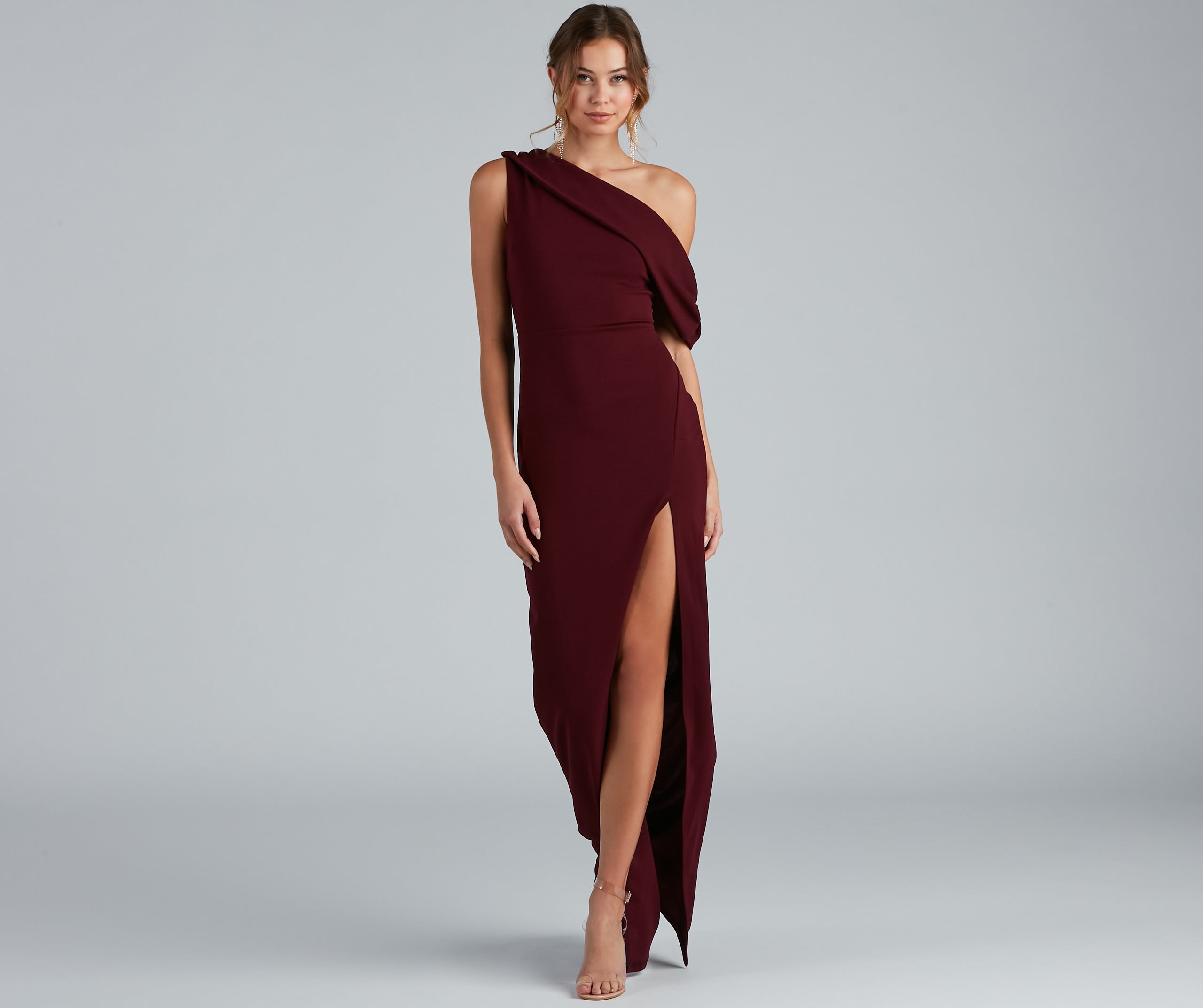 Octavia Formal A-Line Crepe Dress creates the perfect summer wedding guest dress or cocktail party dresss with stylish details in the latest trends for 2023!