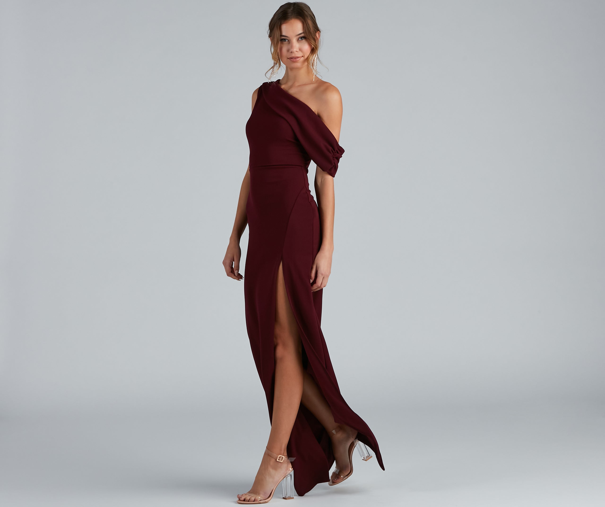 Octavia Formal A-Line Crepe Dress creates the perfect summer wedding guest dress or cocktail party dresss with stylish details in the latest trends for 2023!