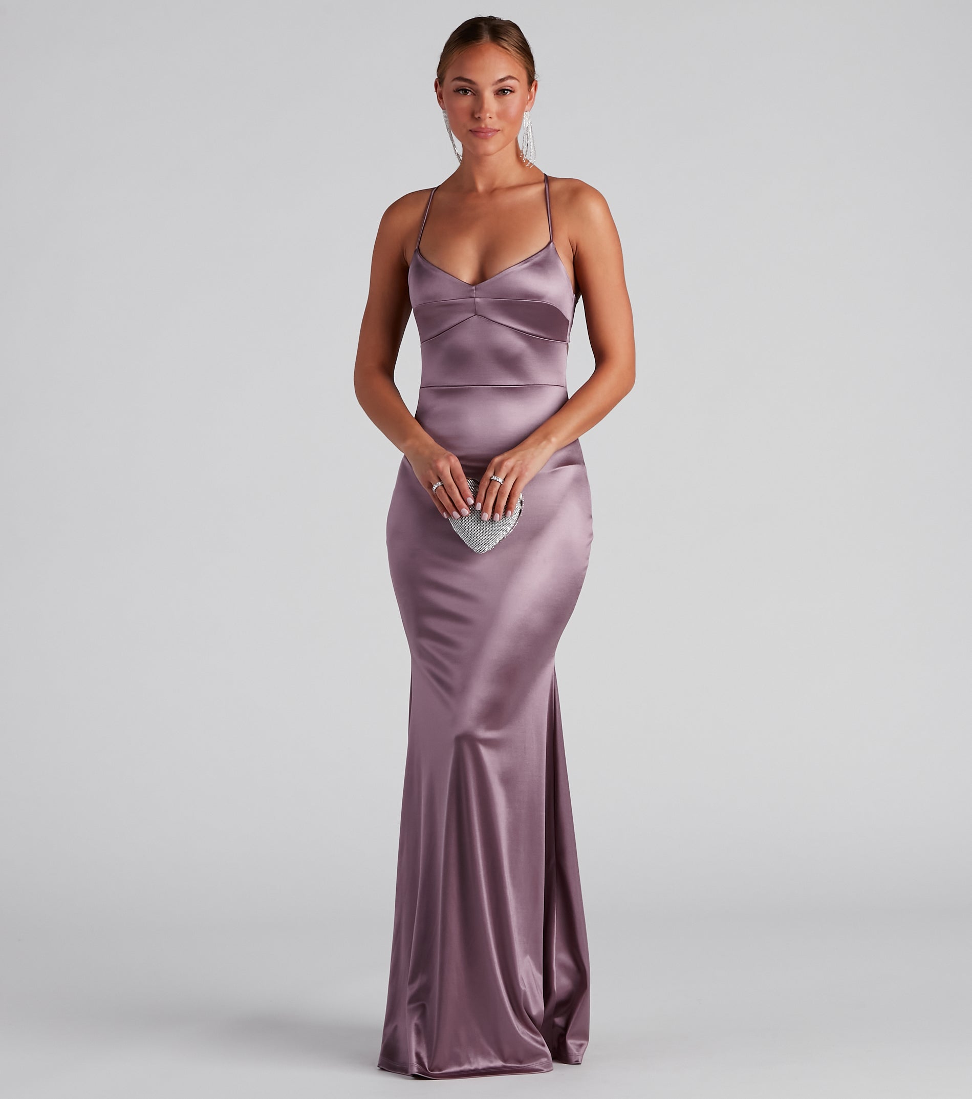 Marsha Formal Satin Tie Back Dress creates the perfect summer wedding guest dress or cocktail party dresss with stylish details in the latest trends for 2023!