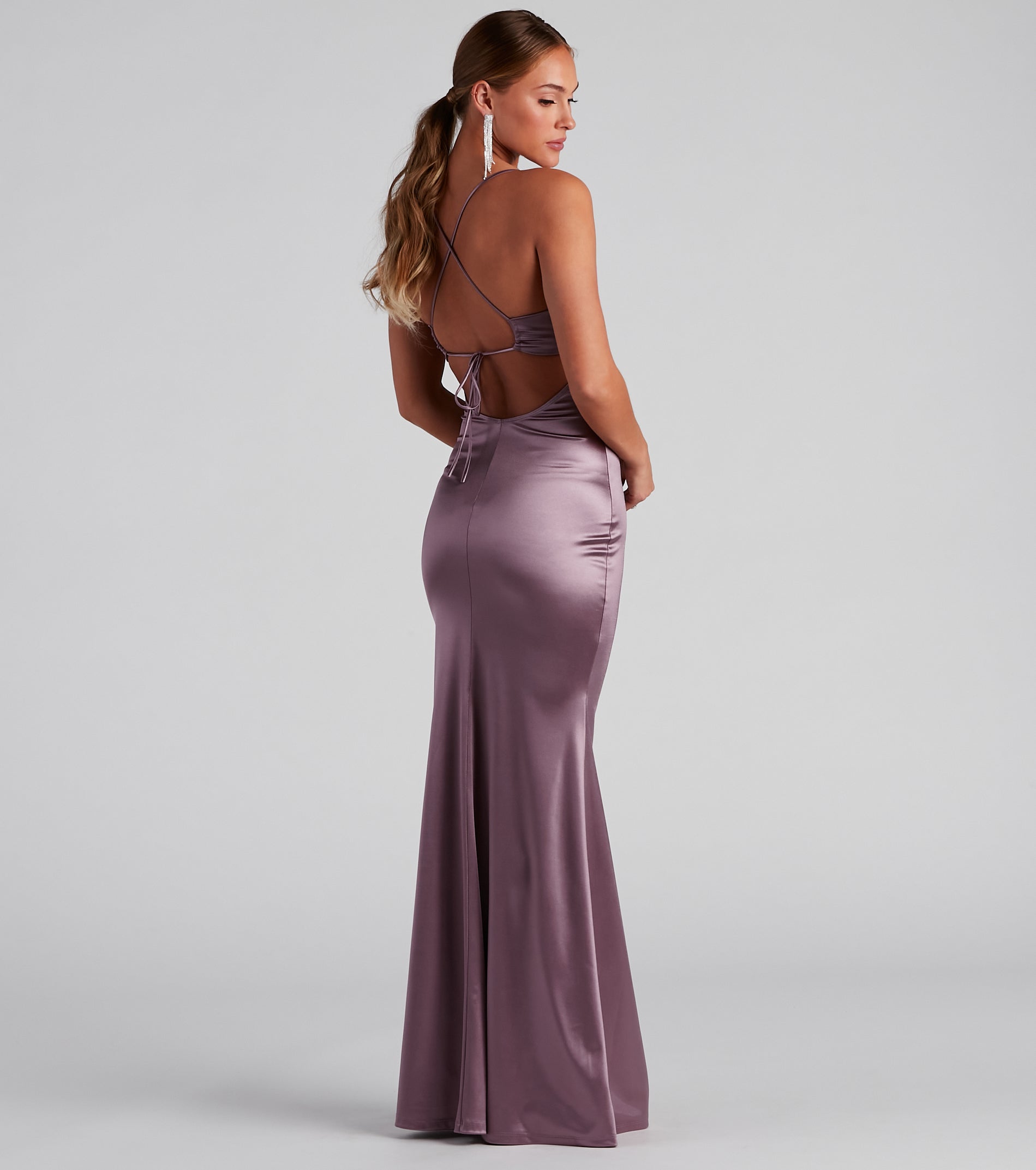 Marsha Formal Satin Tie Back Dress creates the perfect summer wedding guest dress or cocktail party dresss with stylish details in the latest trends for 2023!