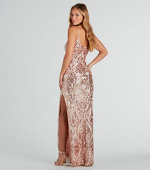 Valery Formal Sequin Square Neck Long Dress is a gorgeous pick as your formal dress for wedding guests, fall bridesmaids, or military birthday ball attire!