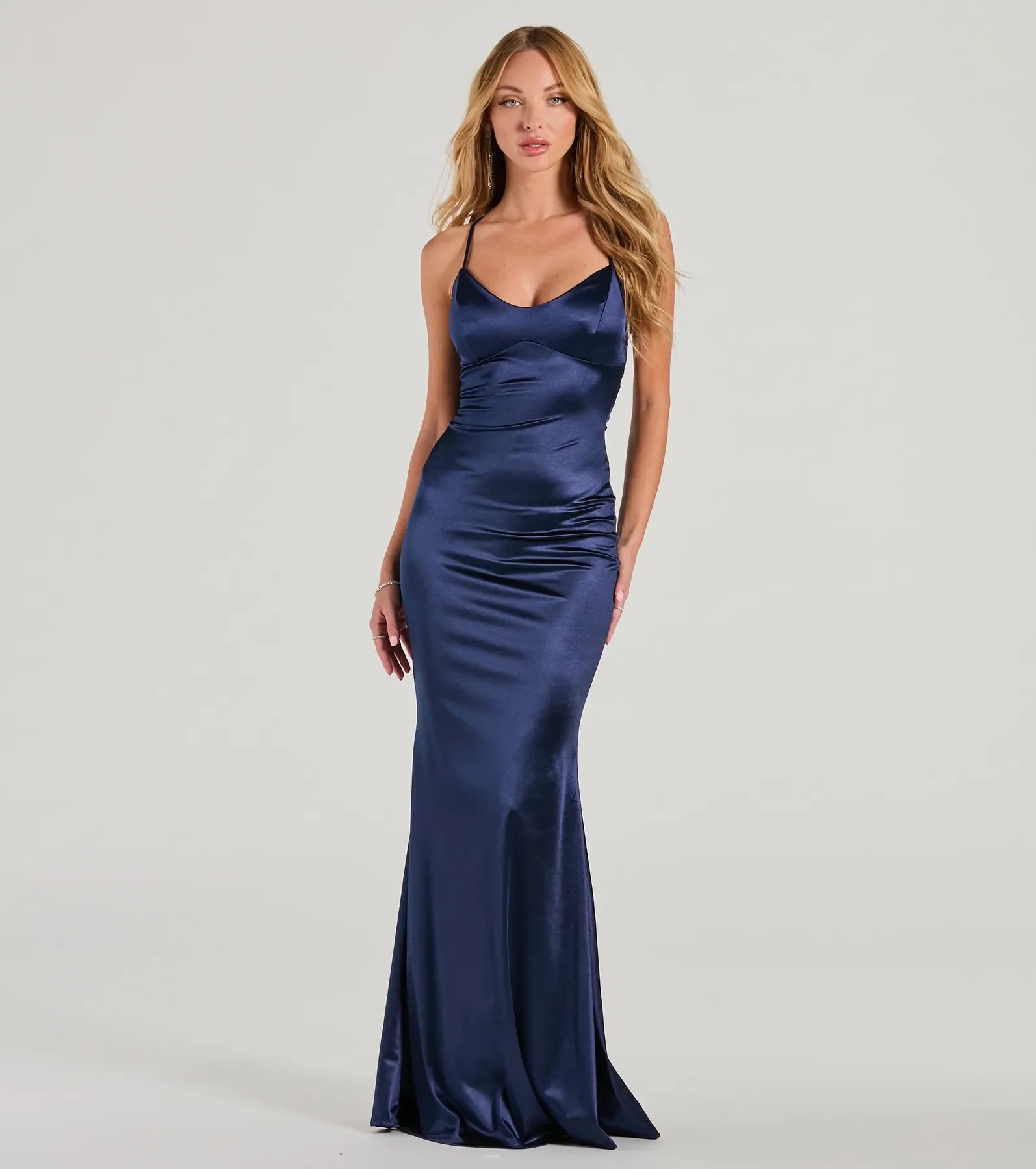 Whether it's the color or silhouette of the Emmie Lace-Up Mermaid Satin Formal Dress, this bridesmaid dress is a gorgeous pick for a maid-of-honor or to create a bridal party look ready to celebrate!