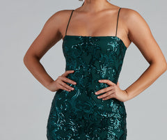 Live It Up Sequin Mini Dress is a gorgeous pick as your 2024 prom dress or formal gown for wedding guests, spring bridesmaids, or army ball attire!