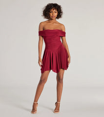 Be With You Off-The-Shoulder Skater Dress