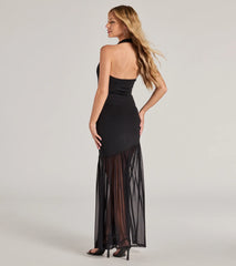 Chic And Sheer Chiffon High Slit Maxi Dress