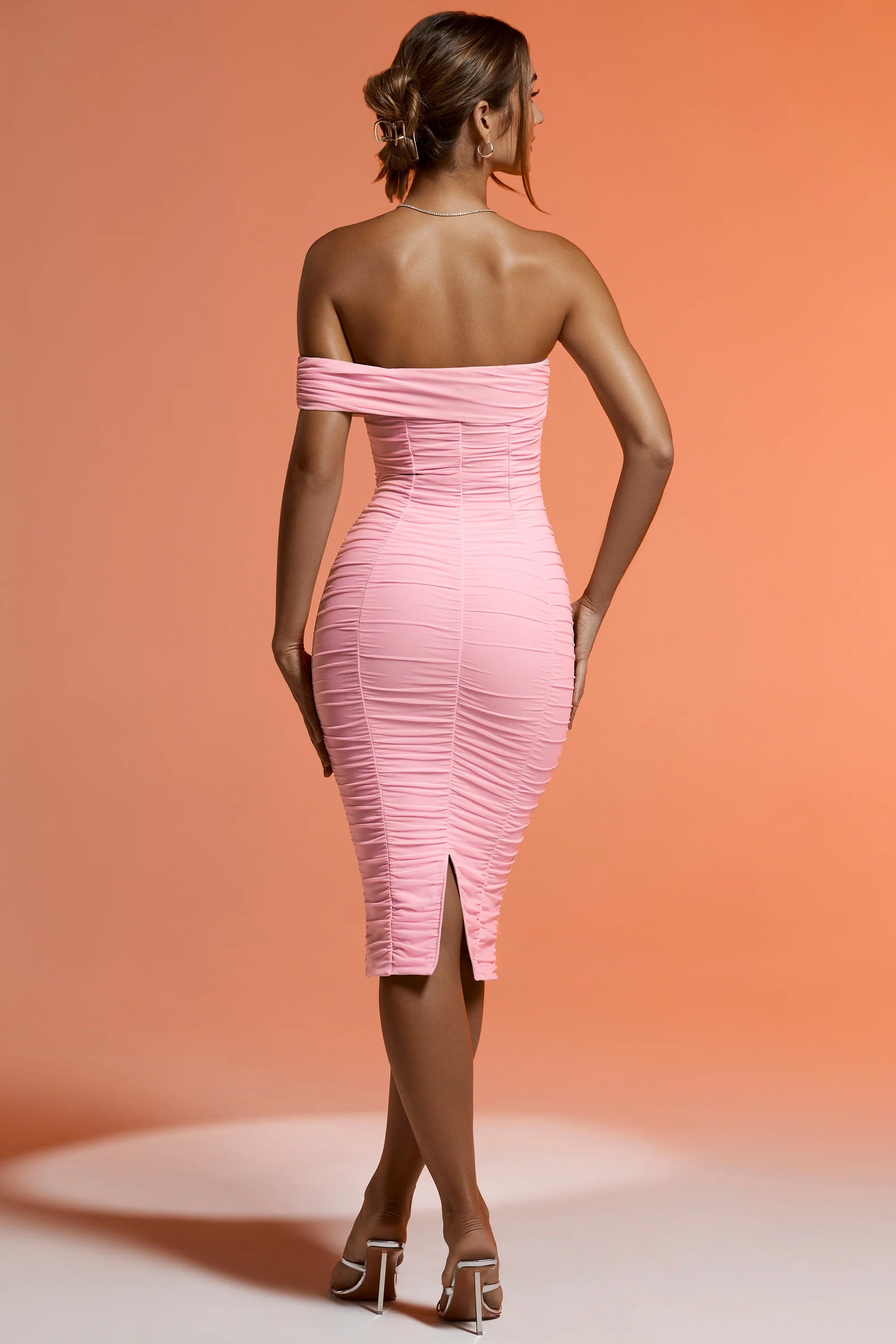 Single Strap Midaxi Dress in Pink