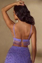 Top reggiseno decorato in viola