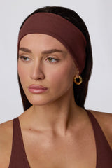 Ribbed Modal Headband in Espresso