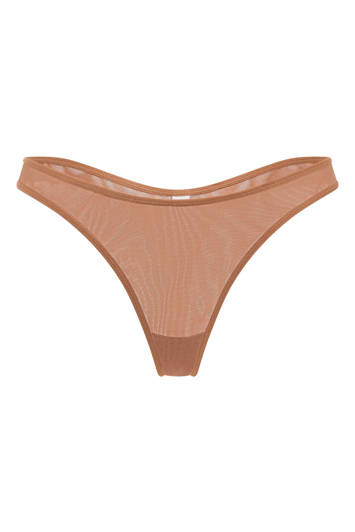 Weicher Mesh-Tanga in Honig