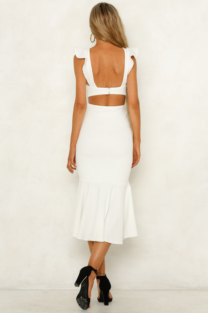 Only On Stage Midi Dress White