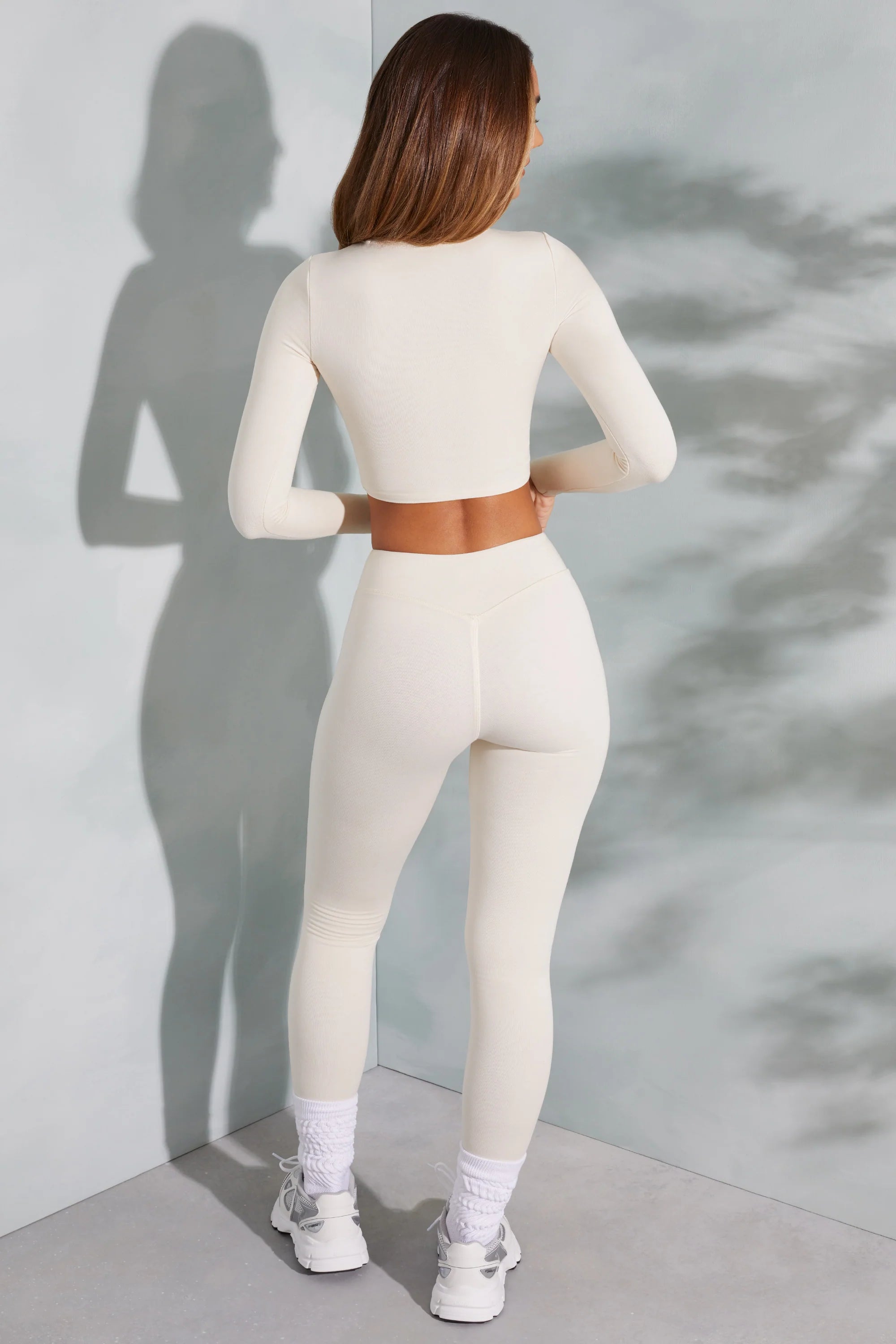 High Waist Leggings in Ivory