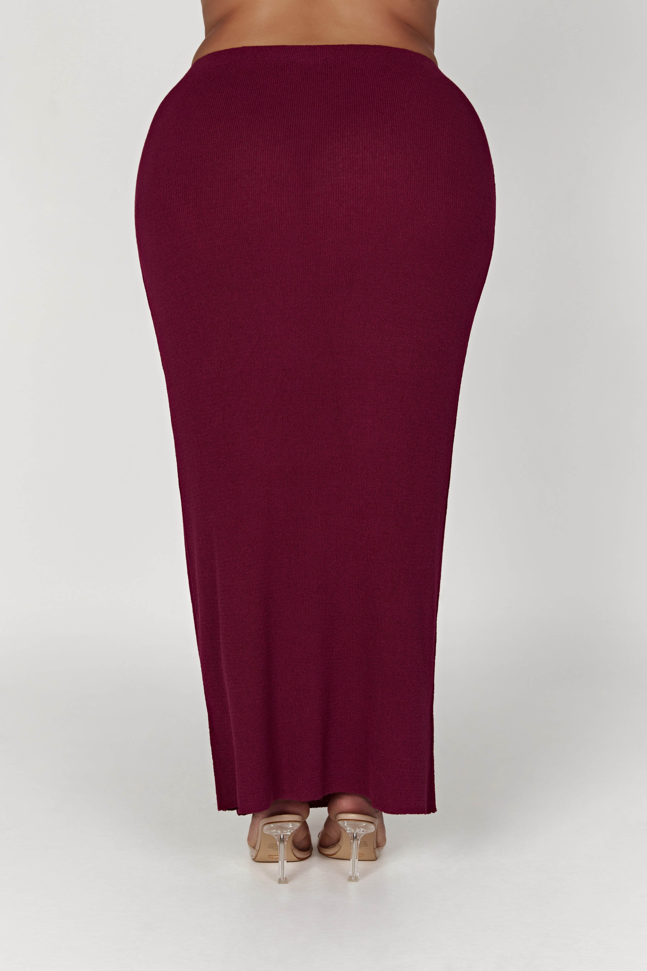 Maribelle Knit Maxi Skirt - Wine