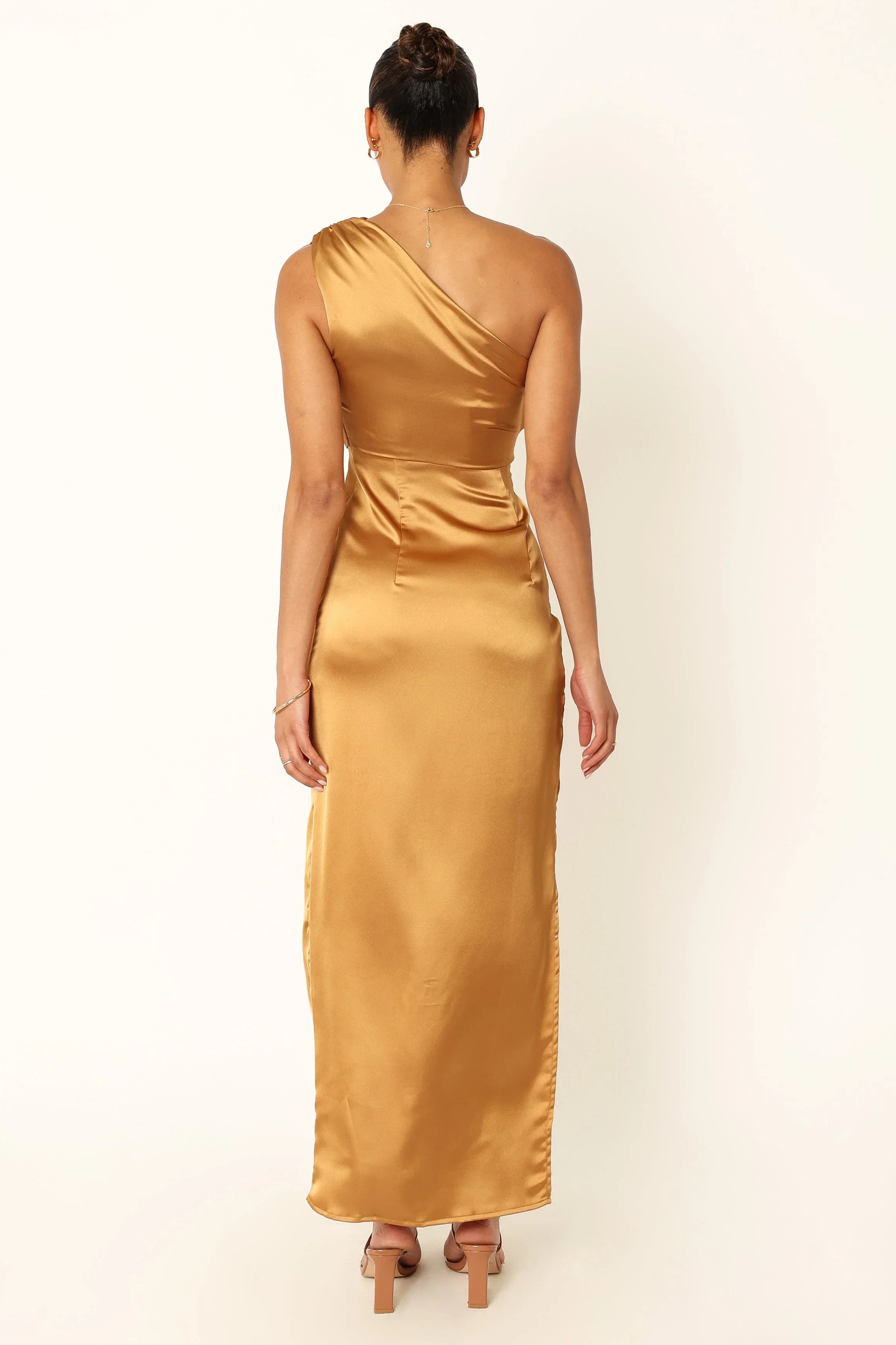 Nadia One Shoulder Maxi Dress - Bronze