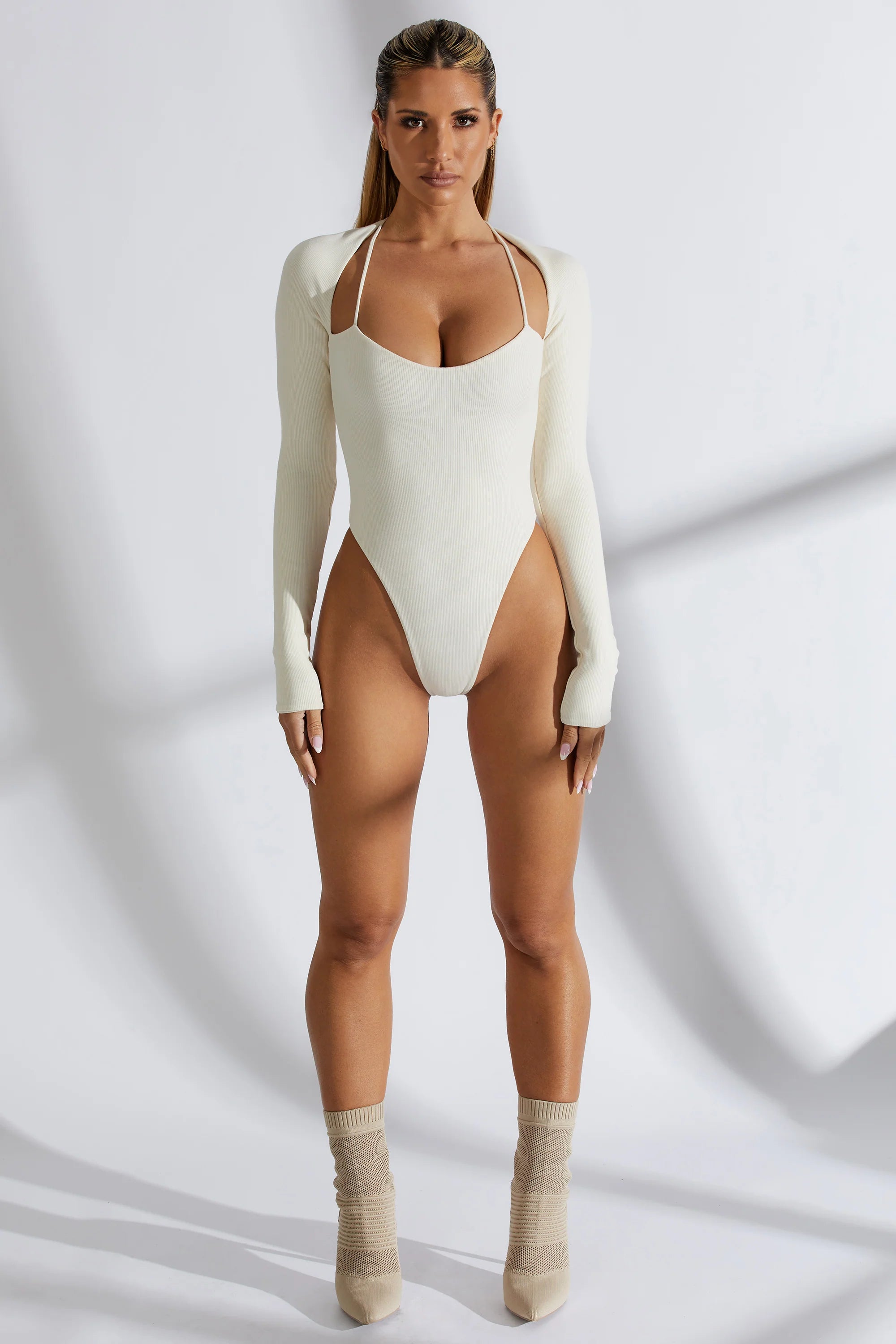 Long Sleeve Bodysuit in Ivory