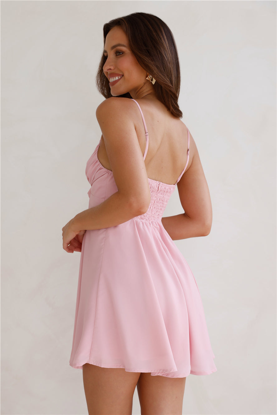 Smile Back At Me Mini Dress Pink