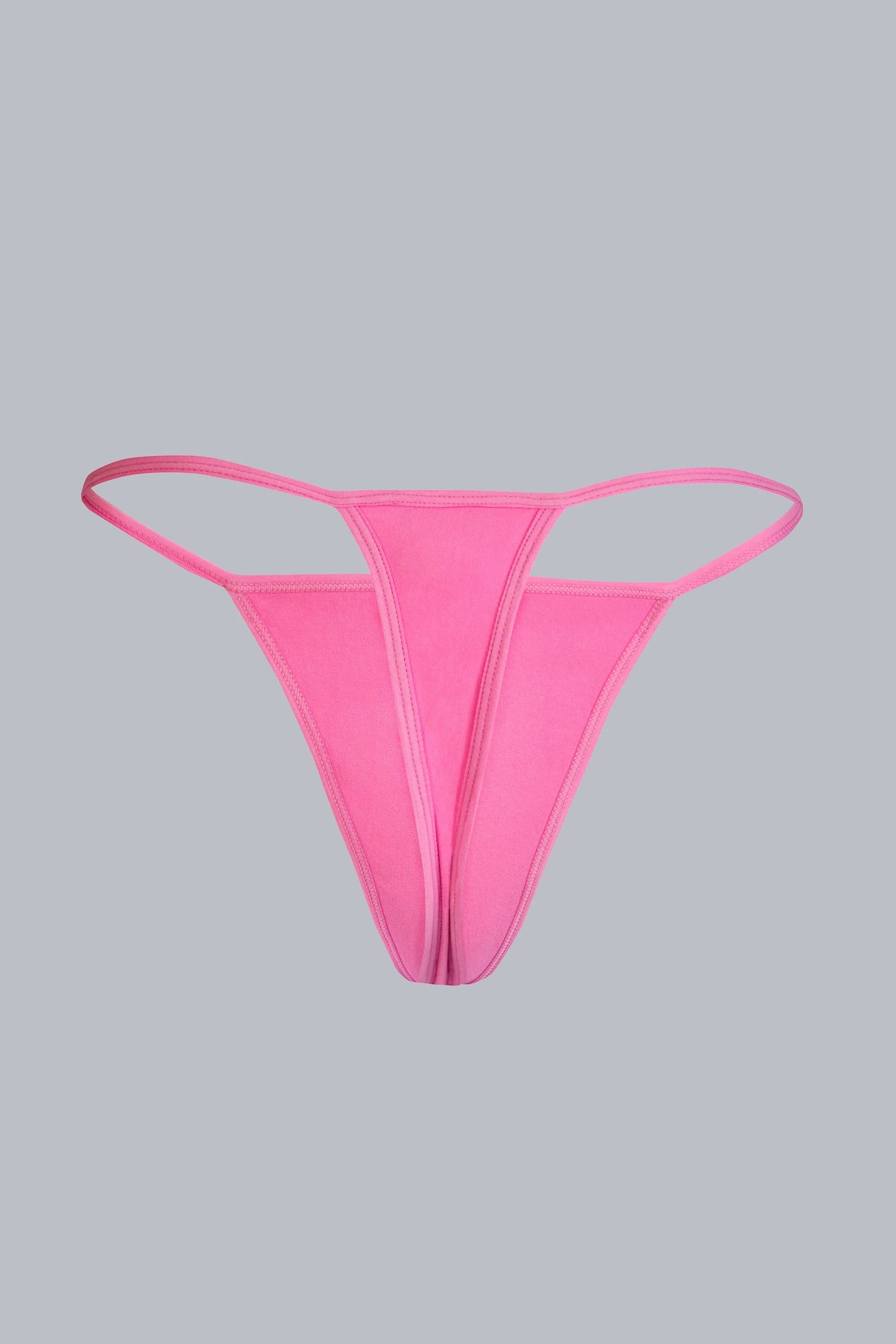 Mid-Rise Seamless Thong in Bubblegum Pink