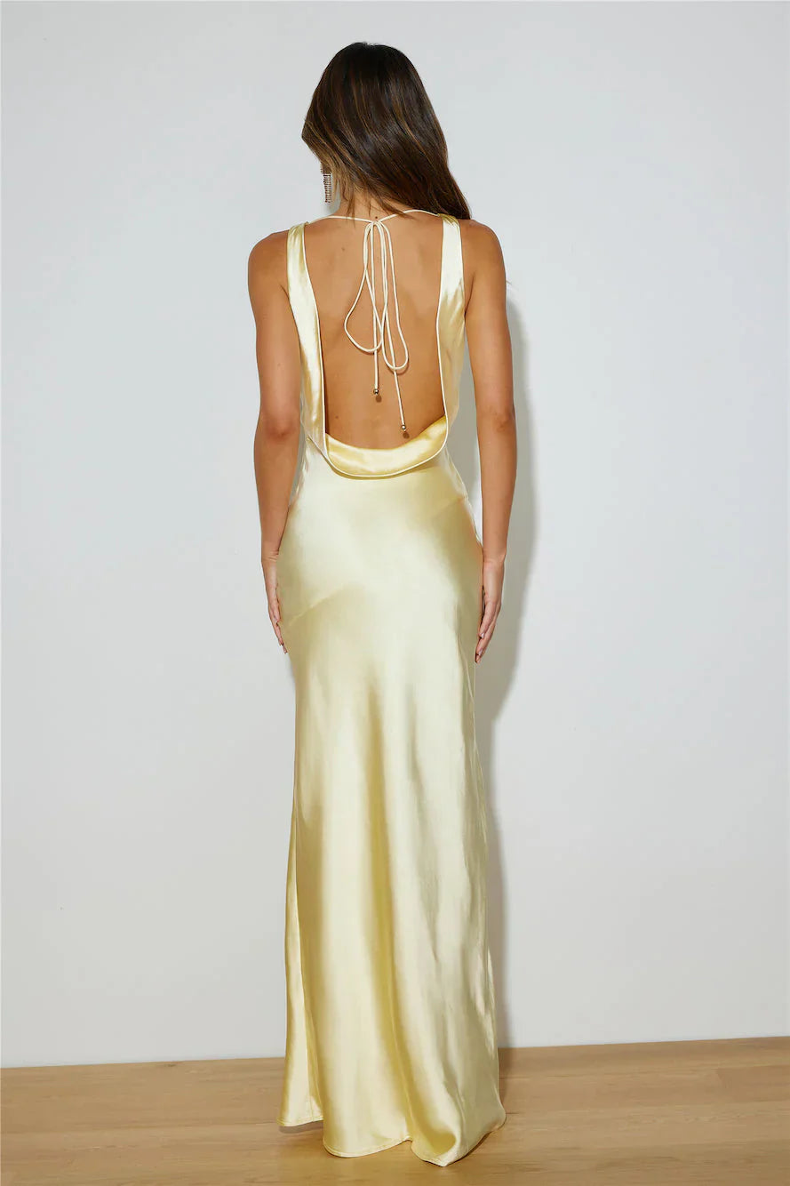 Special Guest Satin Maxi Dress Butter