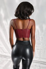 Corset Top in Burgundy