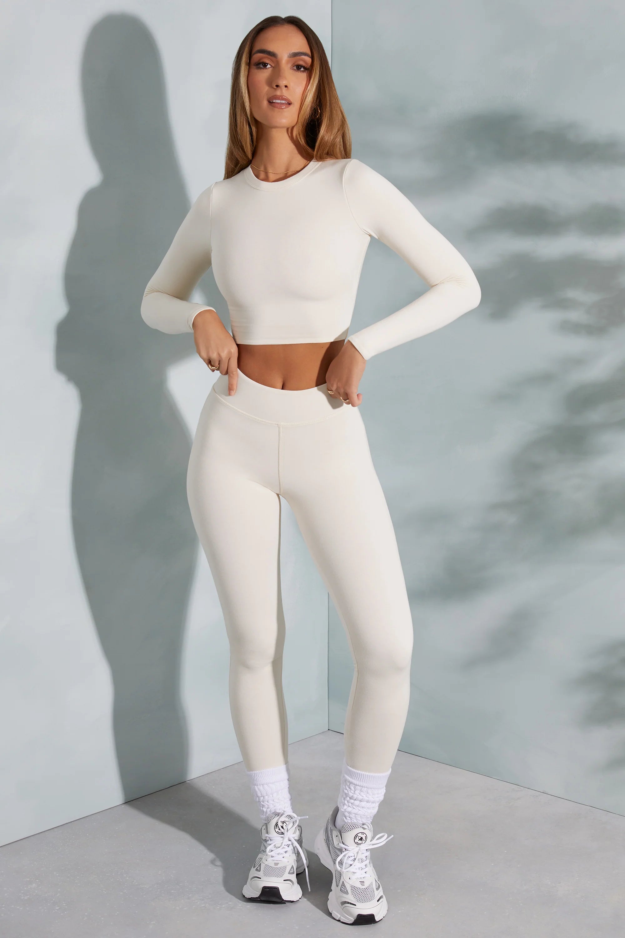 High Waist Leggings in Ivory