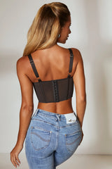 Corset Crop Top in Black