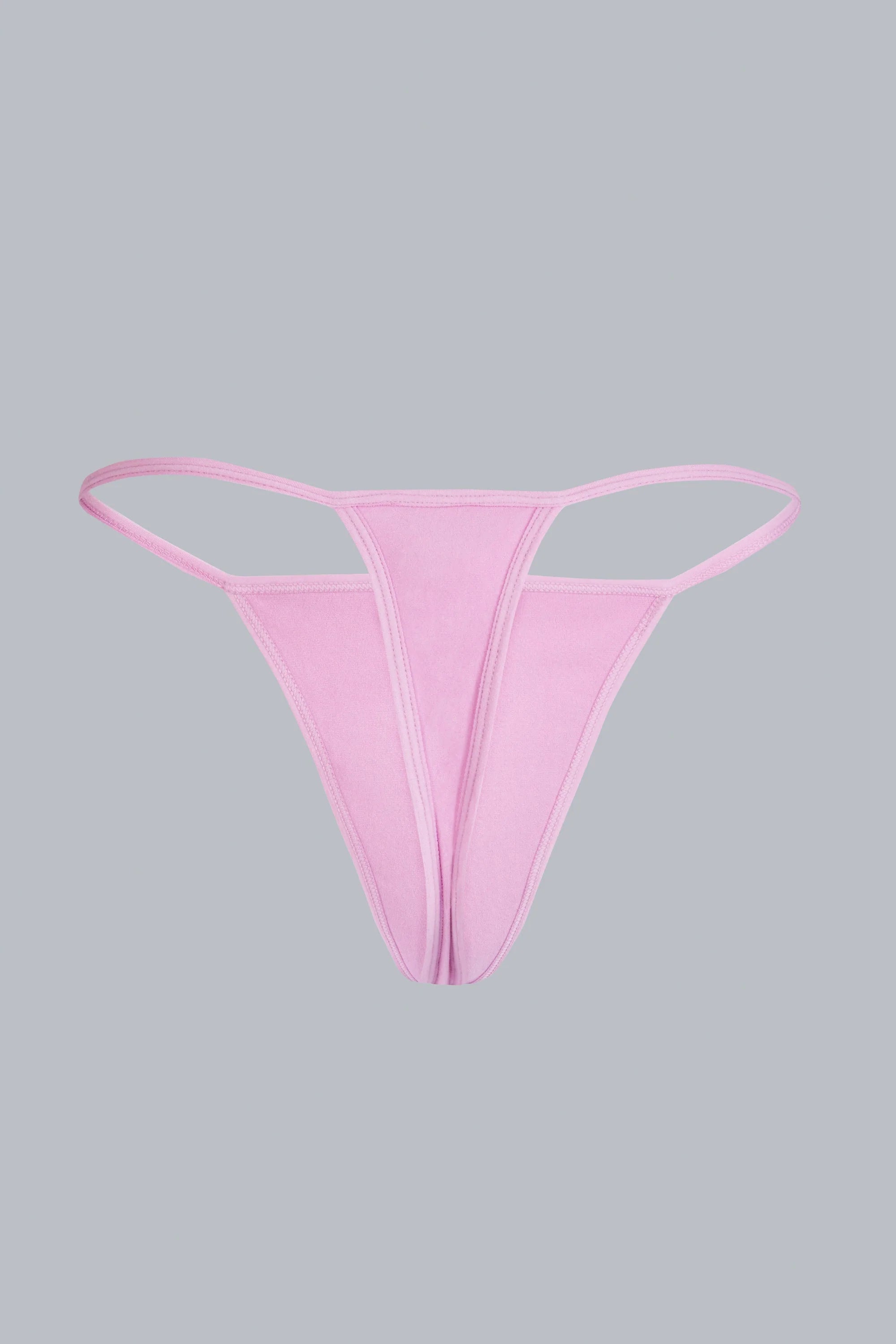 Nahtloser Tanga mit mittelhohem Bund in Violett-Pink