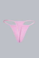 Mid-Rise Seamless Thong in Violet Pink