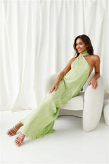 Plisse Perfect Maxi Dress Lime