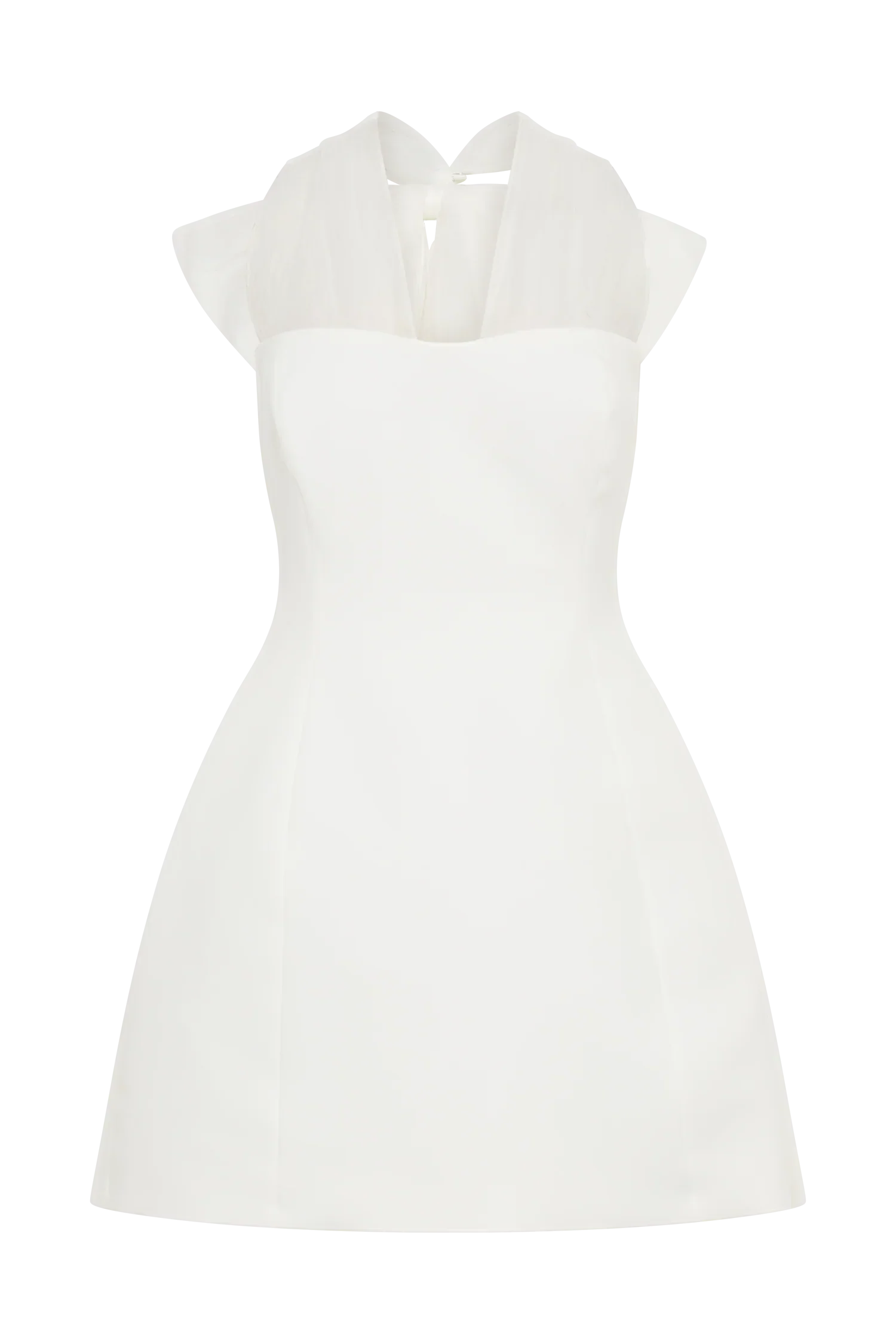 Maryam Tulle Bow Mini Dress - White