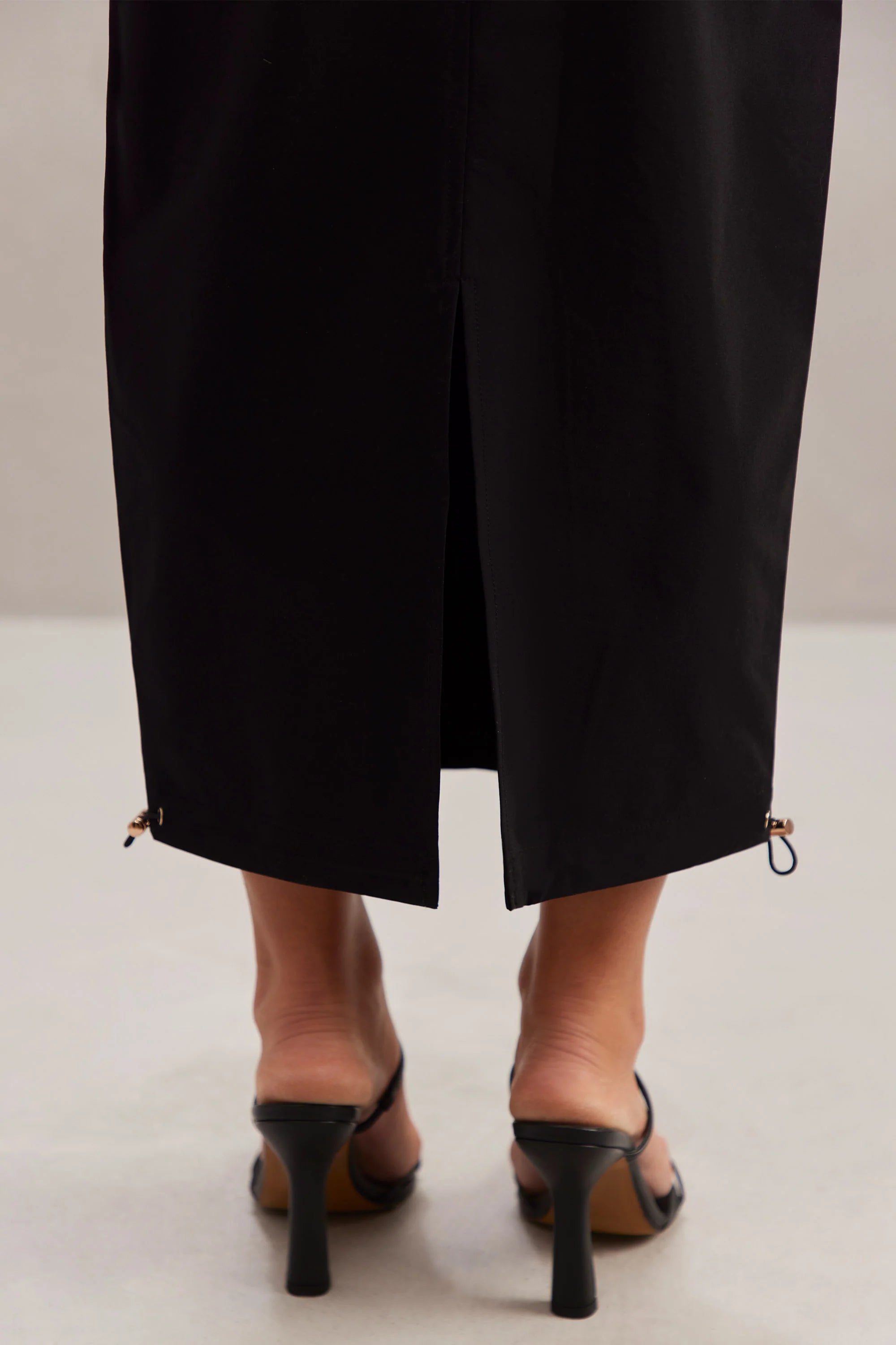 Cargo Maxi Skirt in Black