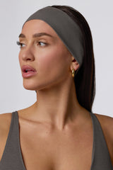 Ribbed Modal Headband in Grey