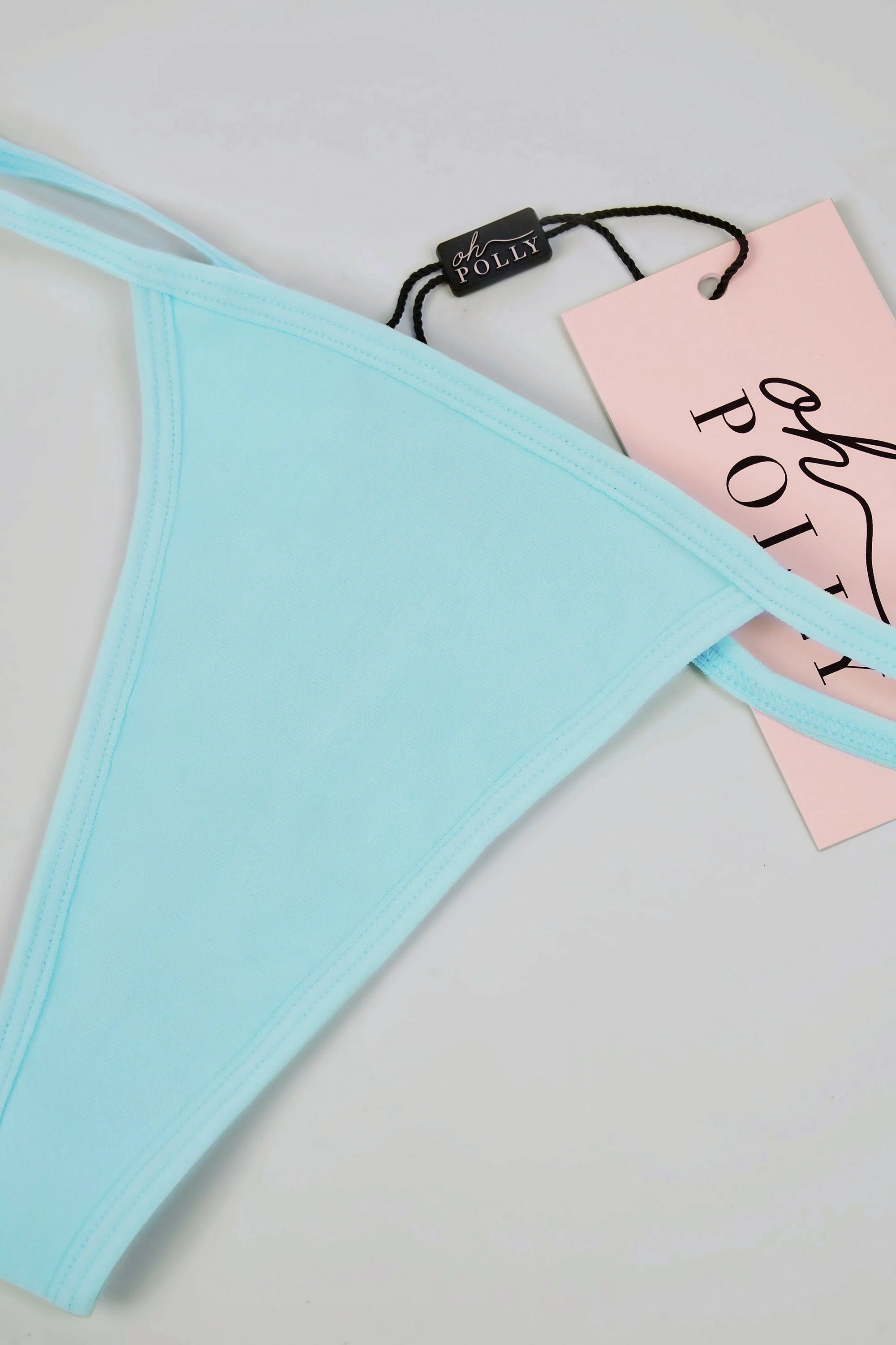 Mid-Rise Seamless Thong in Ice Blue