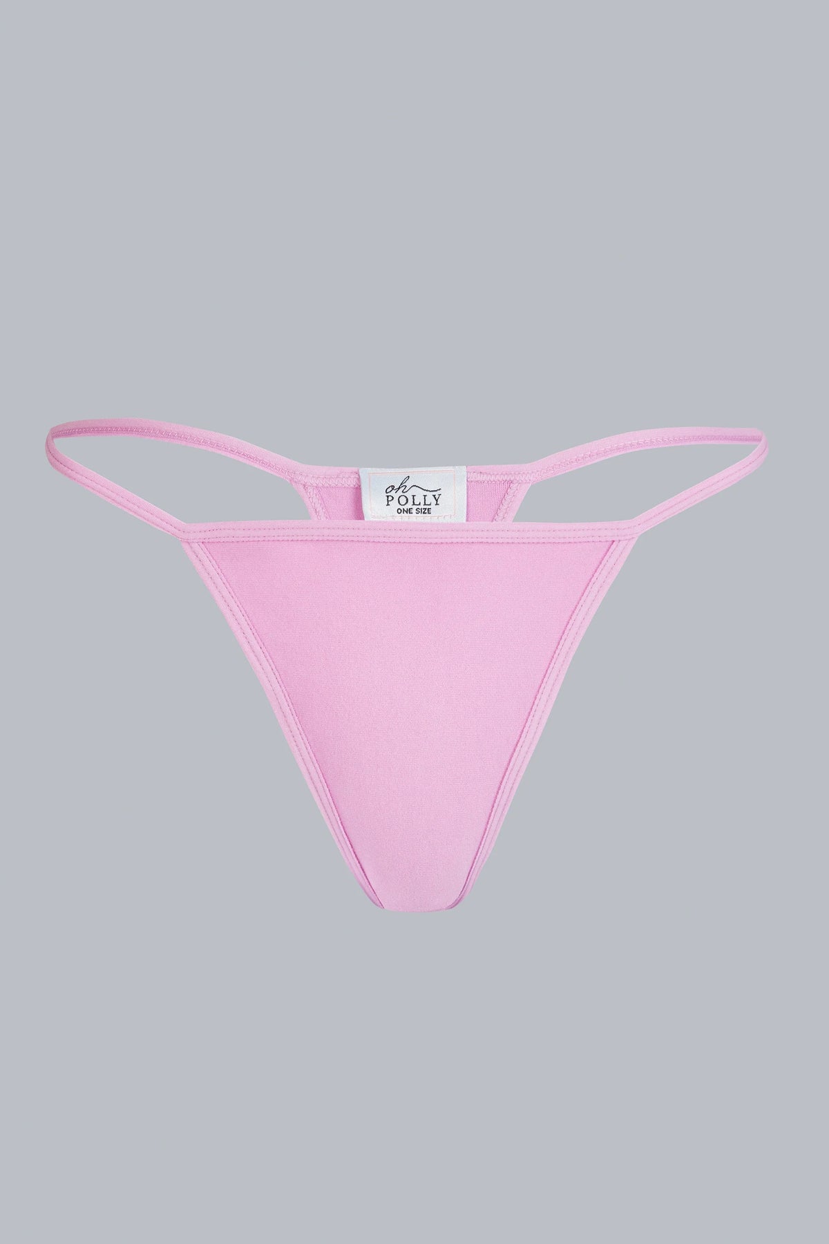 Nahtloser Tanga mit mittelhohem Bund in Violett-Pink