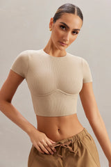 Monowire Crop Top in Stone