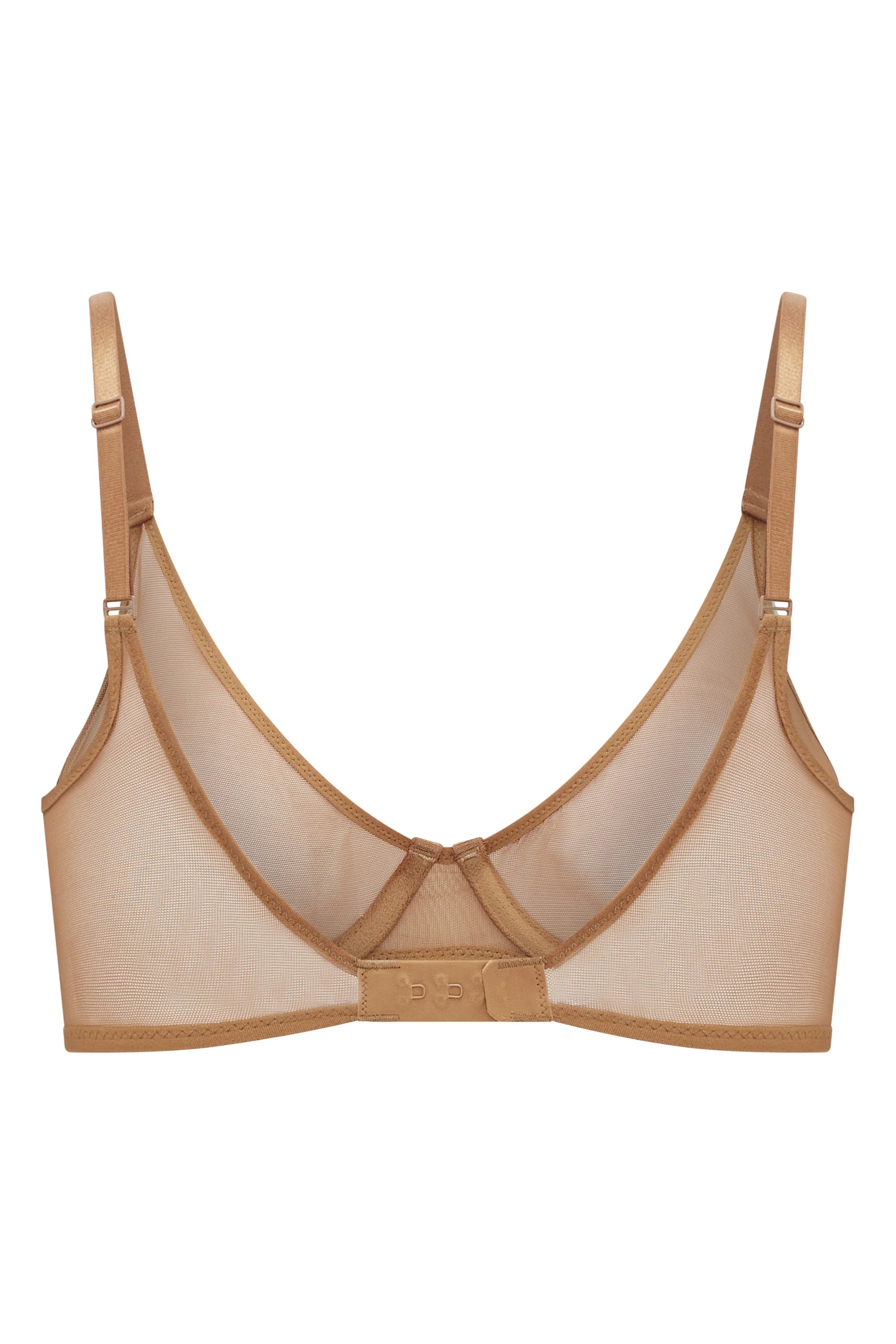 Soft Mesh Single Layer Underwired Bra in Almond