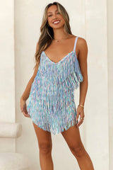 She's A Showgirl Sequin Mini Dress Lavender