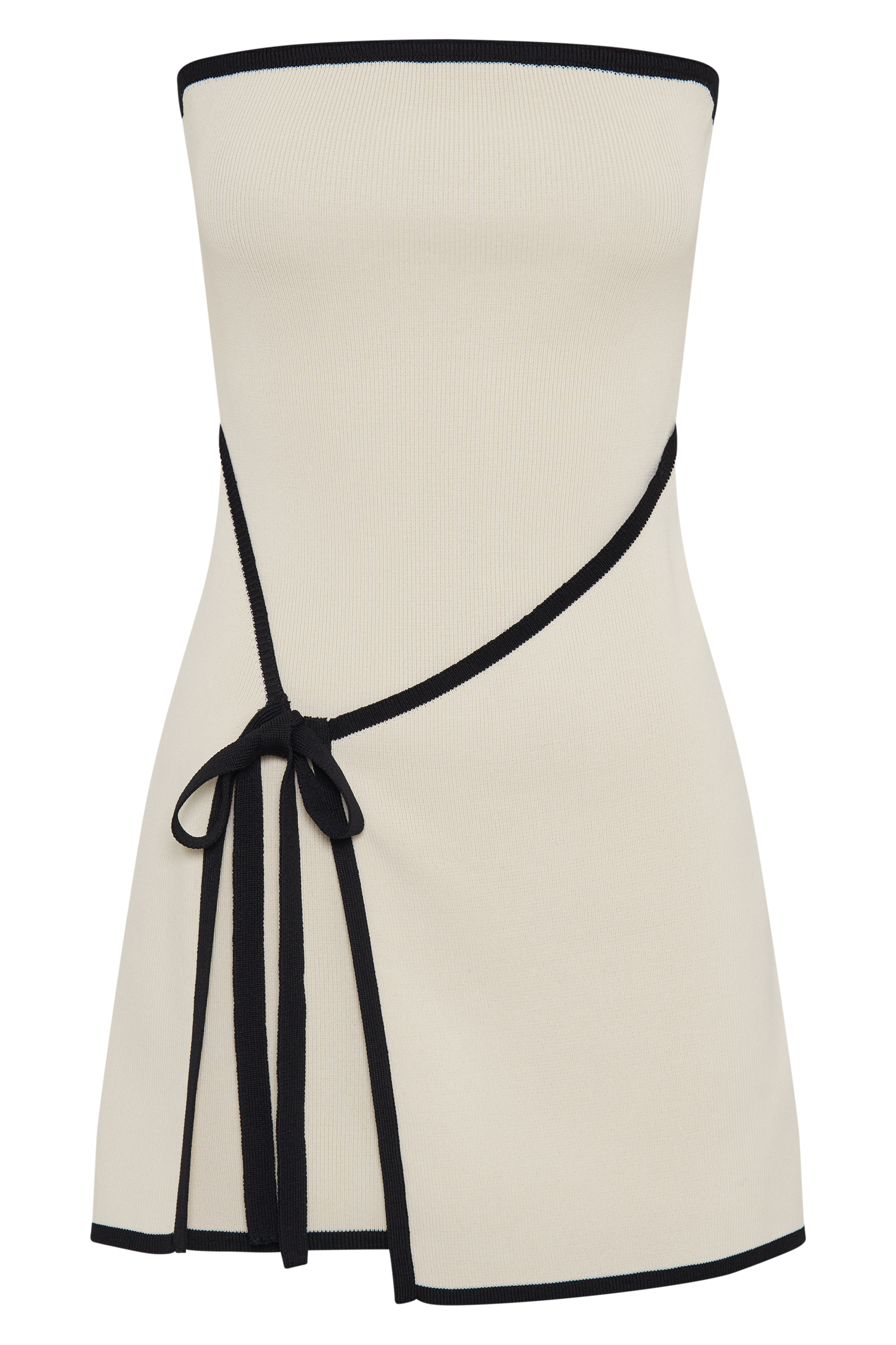 Rian Strapless Knit Mini Dress - Cream