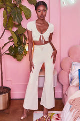 Laid Back Wide Leg Trousers in Cream