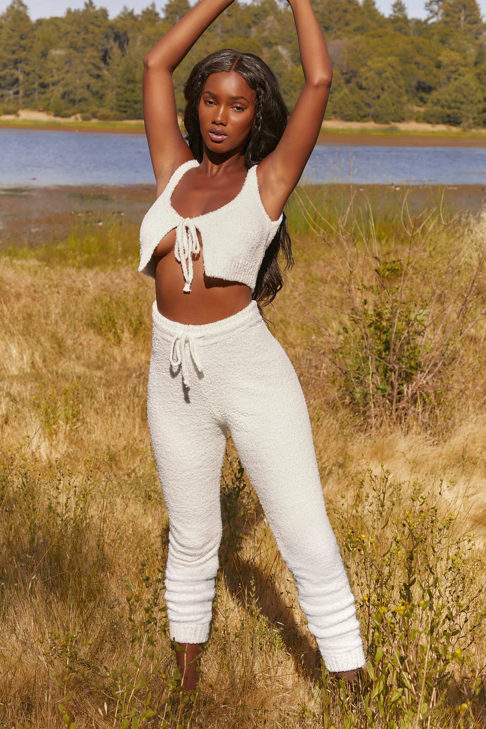 Cosy Joggers in White