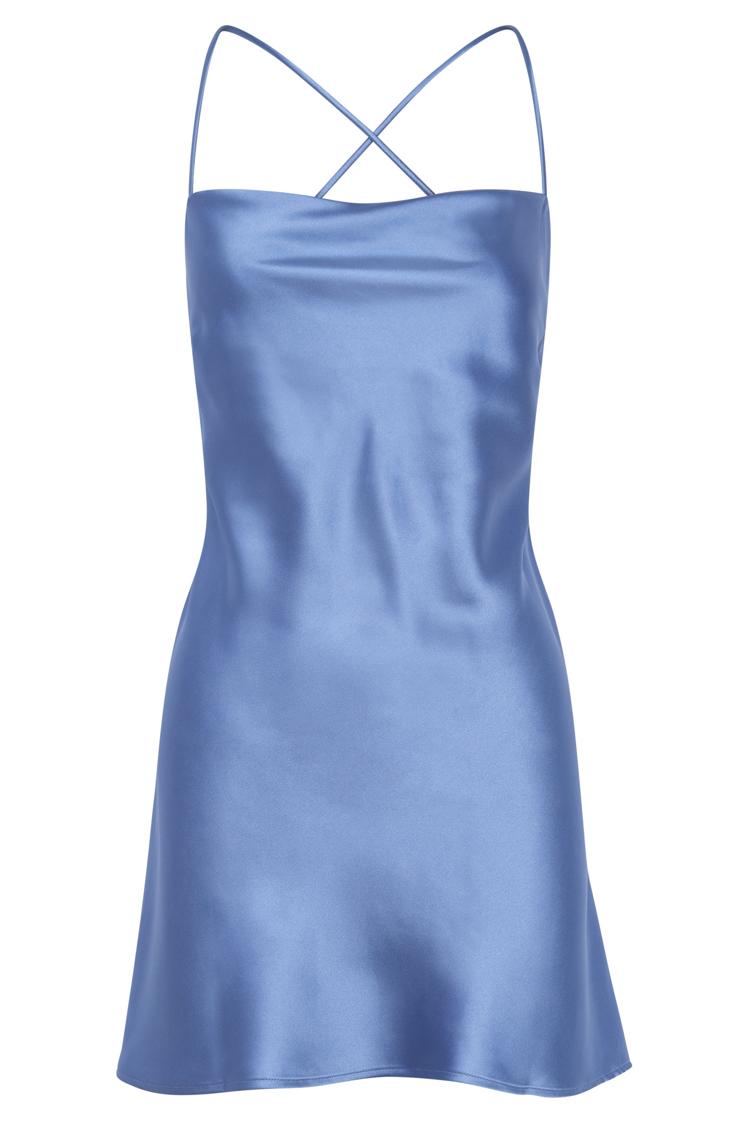 Sydney Mini Satin Dress - Powder Blue