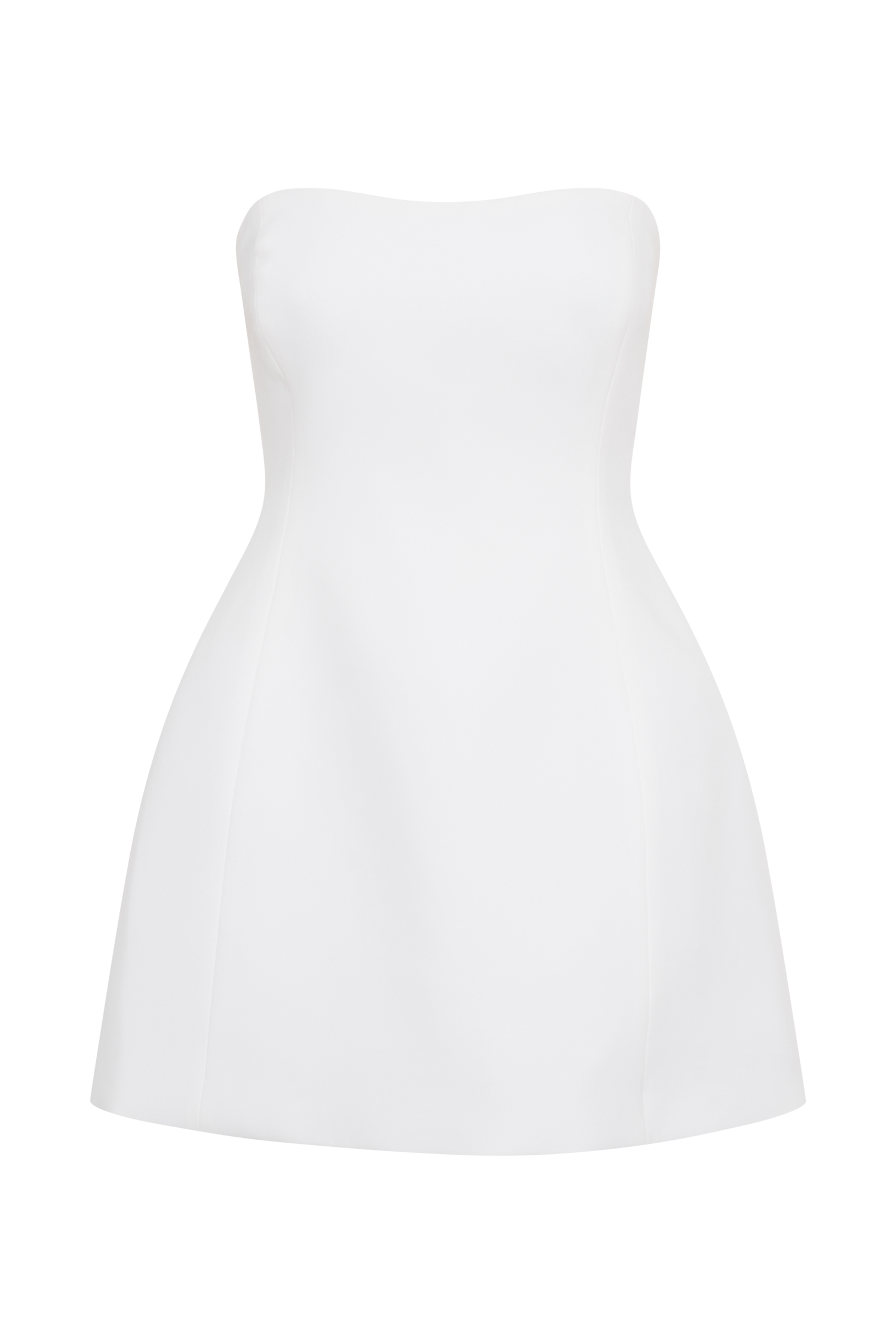 Neeka Strapless Bow Back Mini Dress - White