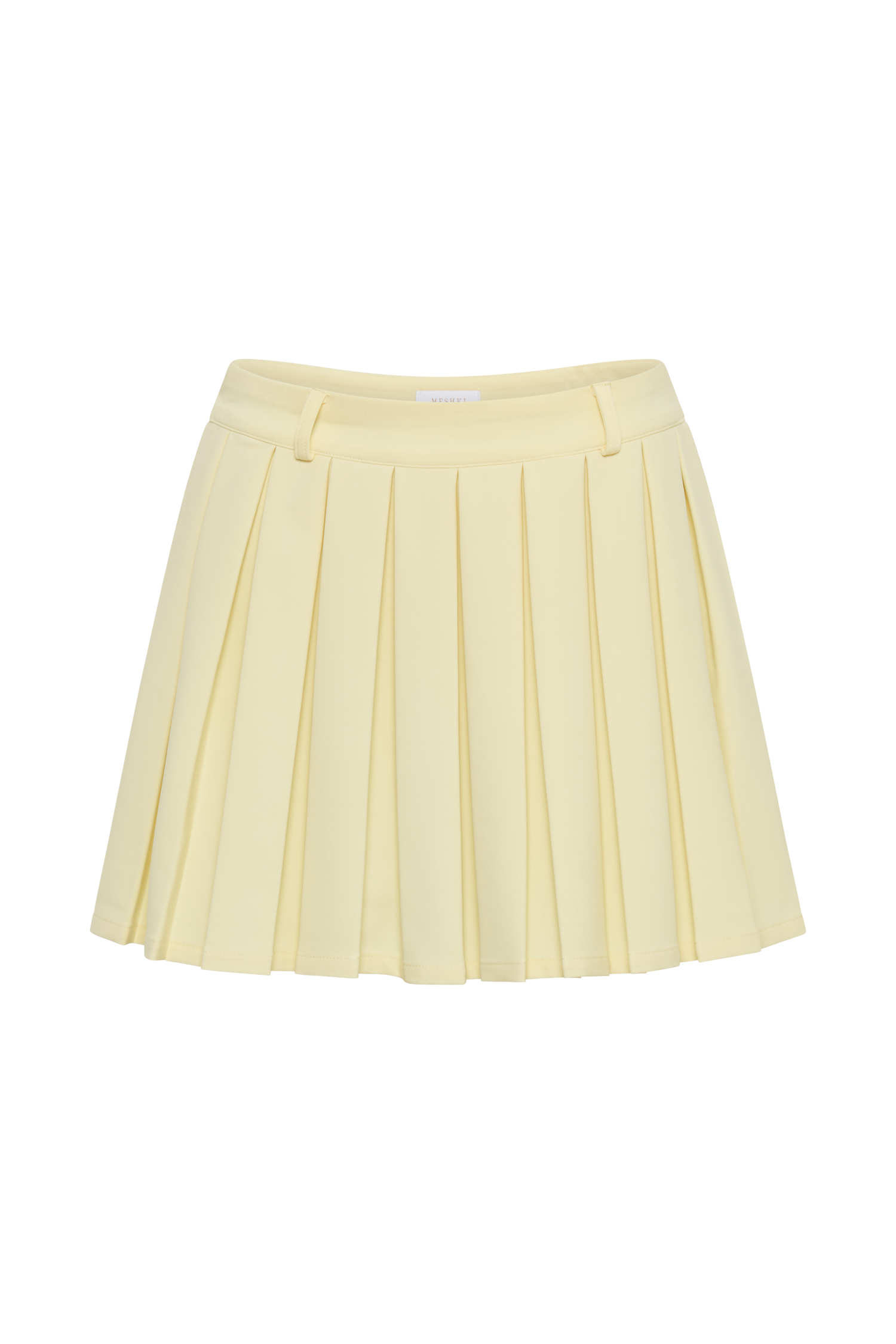 Mura Pleated Mini Skirt - Lemon